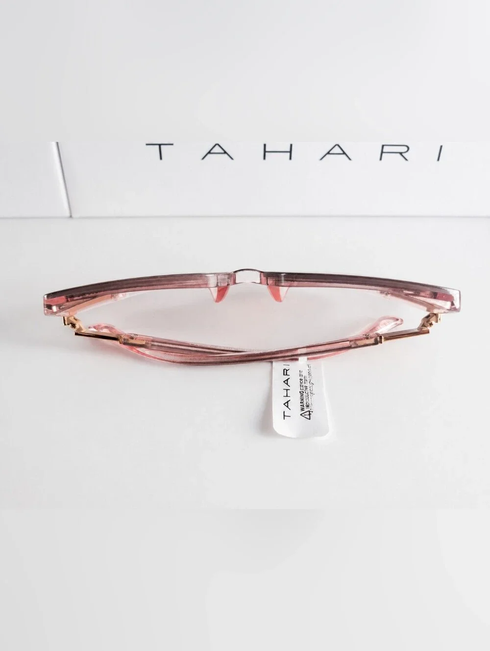 Tahari Contemporary Luxury Oversized Pink Rose Gold Ombre Sunglasses NWT